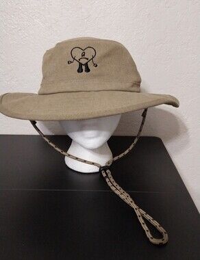 Bad Bunny 100% Canvas Safari Bucket Tan Hat Un Verano Sin Ti Tour